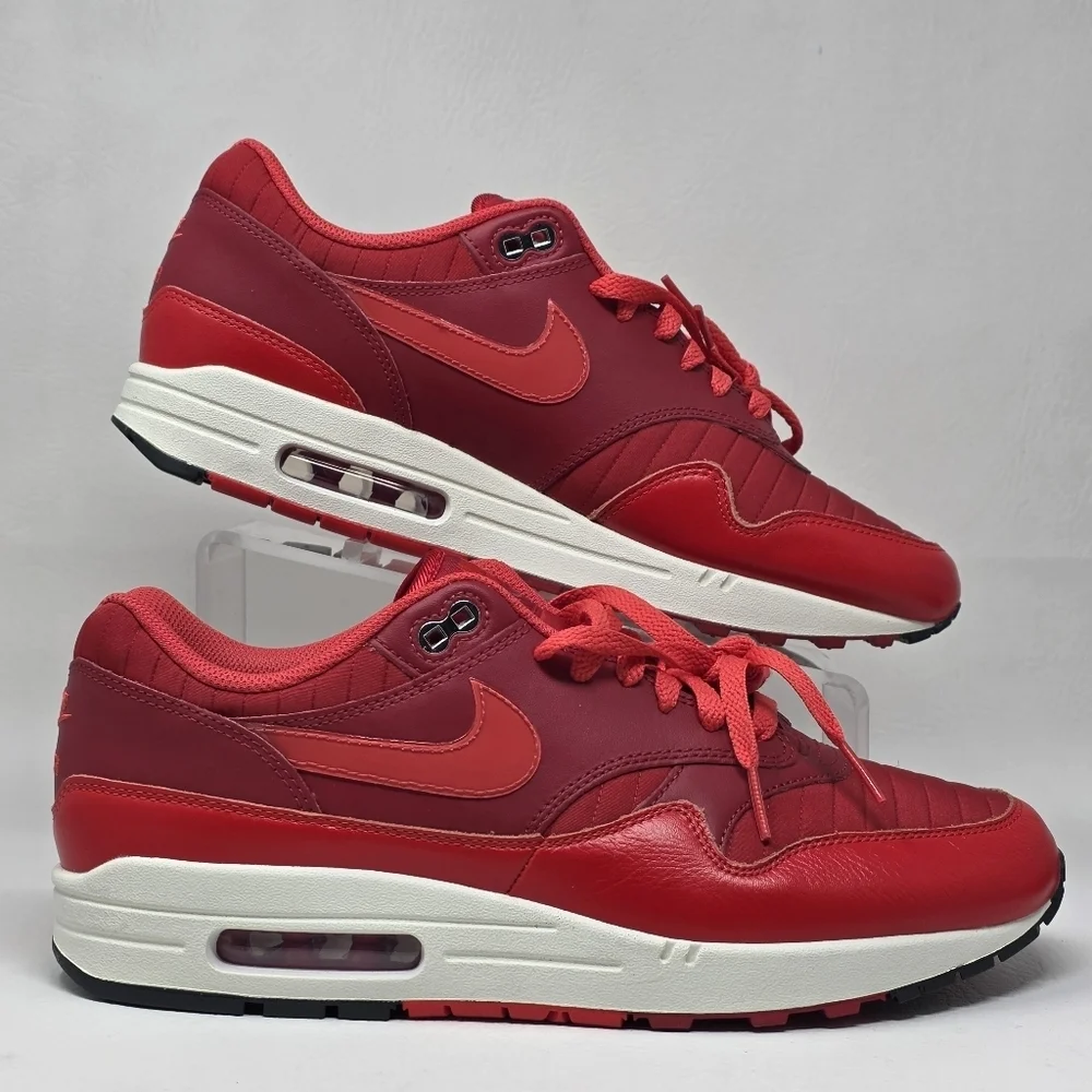 Nike Air Max 1 Red Crimson Sneakers Shoes Men's HQ3607-687 Size 11 New